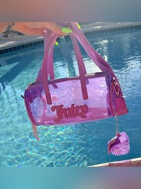*NWT*Juicy Couture Purple Transparent Barrel Mini Bag